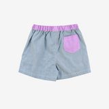 Shorts | Green & Lila | 7-8Y