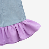 Top | Green & Lila | 7-8Y