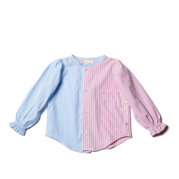 Blouse | Blue & Pink | 2-3Y - Little Boomerang