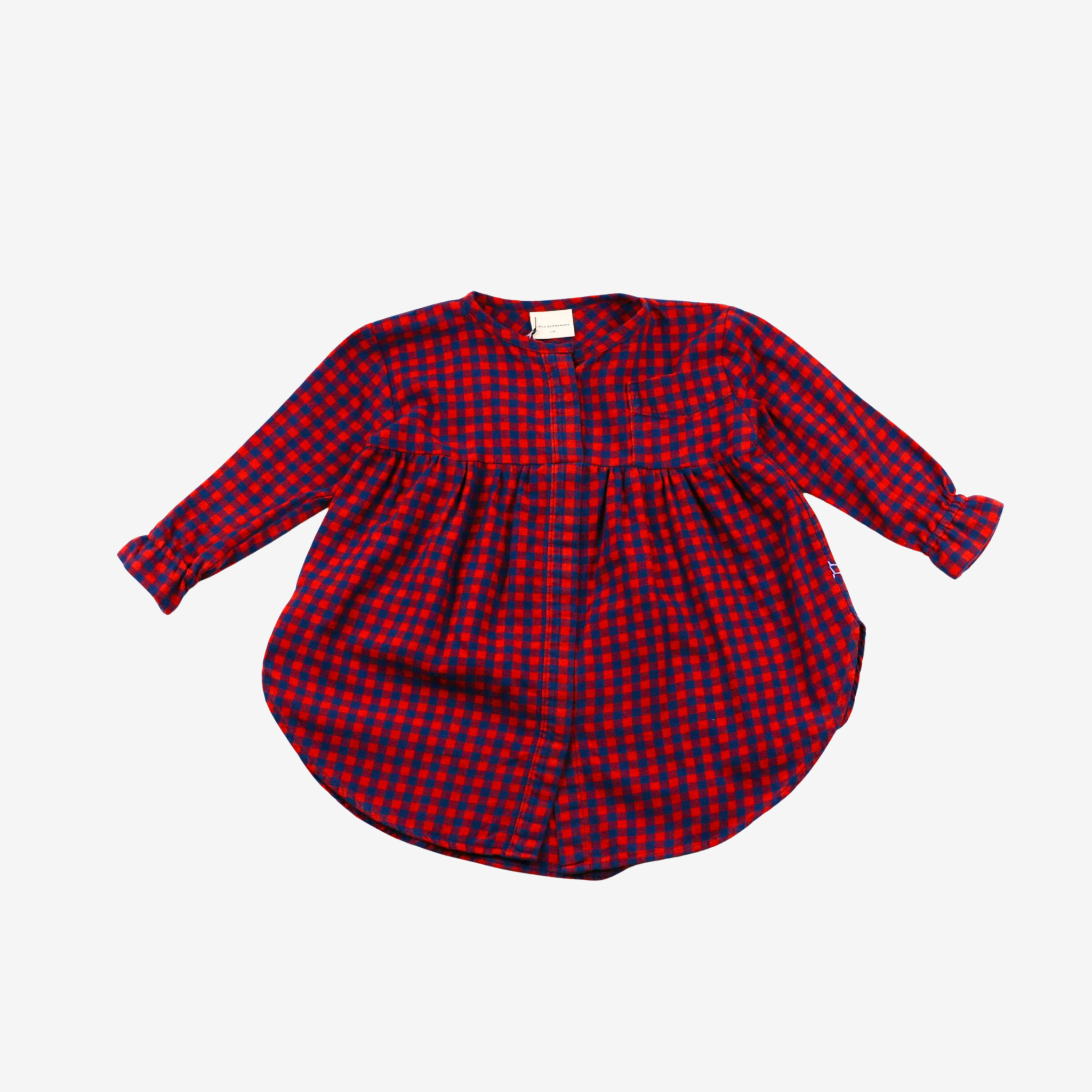Sleeve Dress | Red Checks | 1-2Y