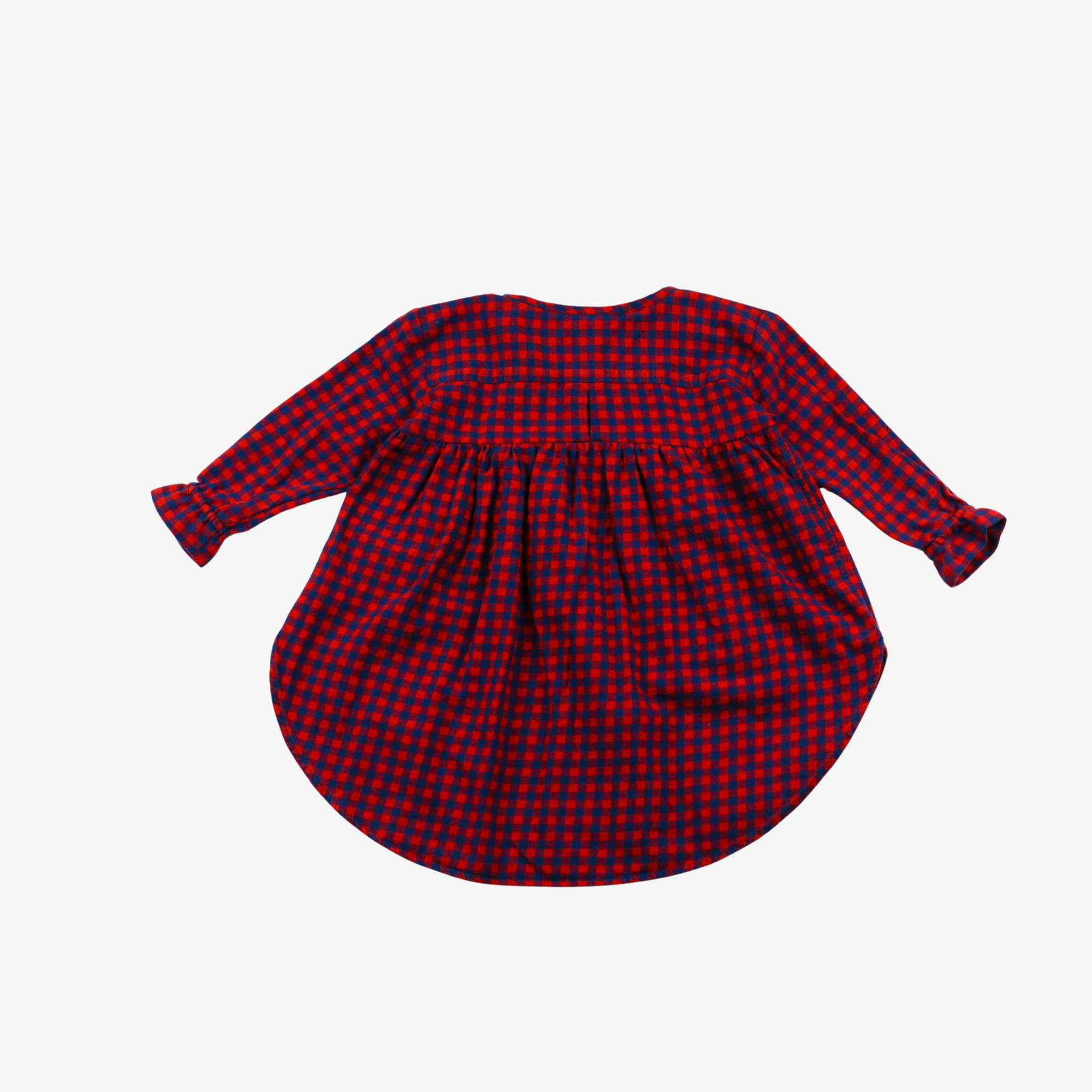 Sleeve Dress | Red Checks | 1-2Y