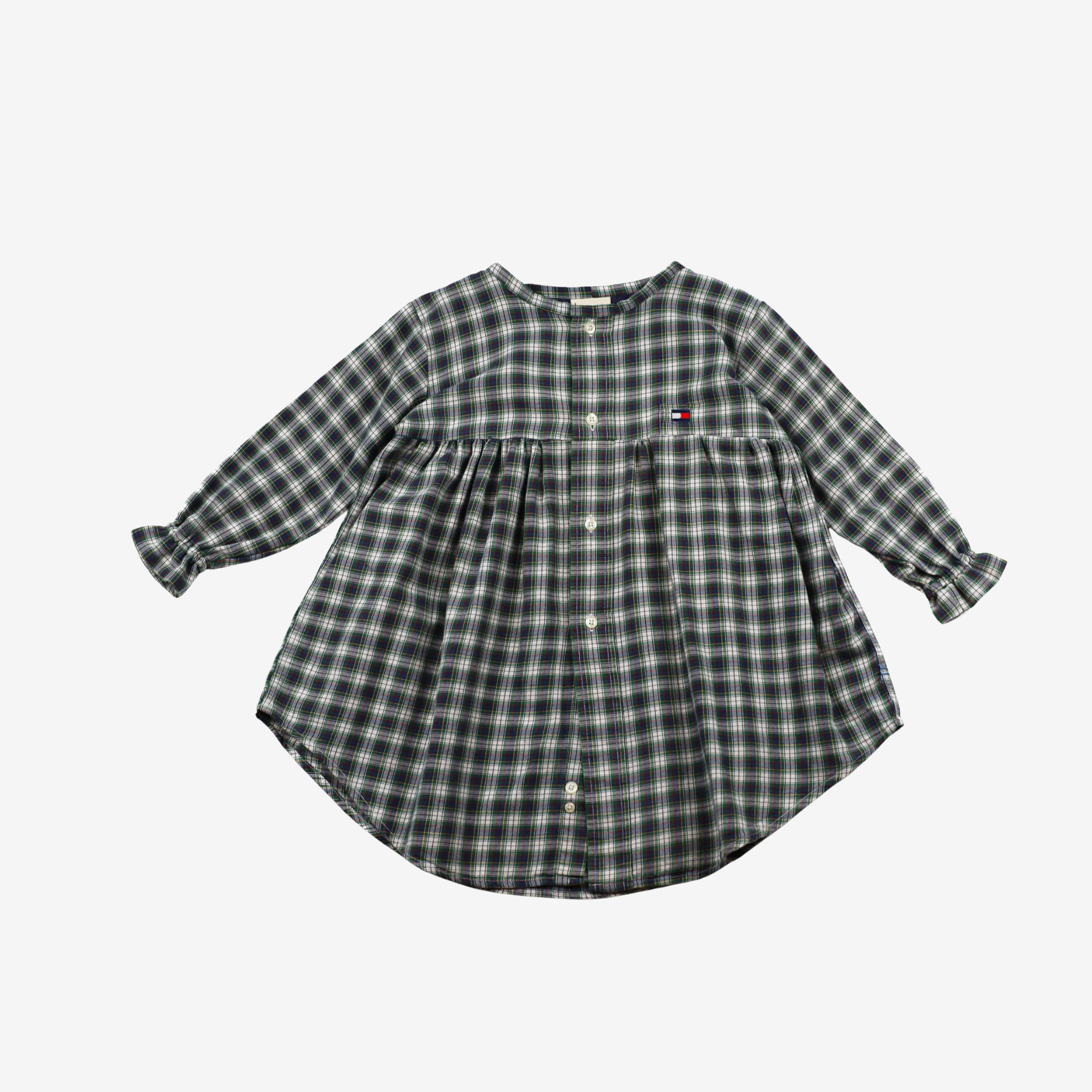 Sleeve Dress | Green Checks | 3-4Y