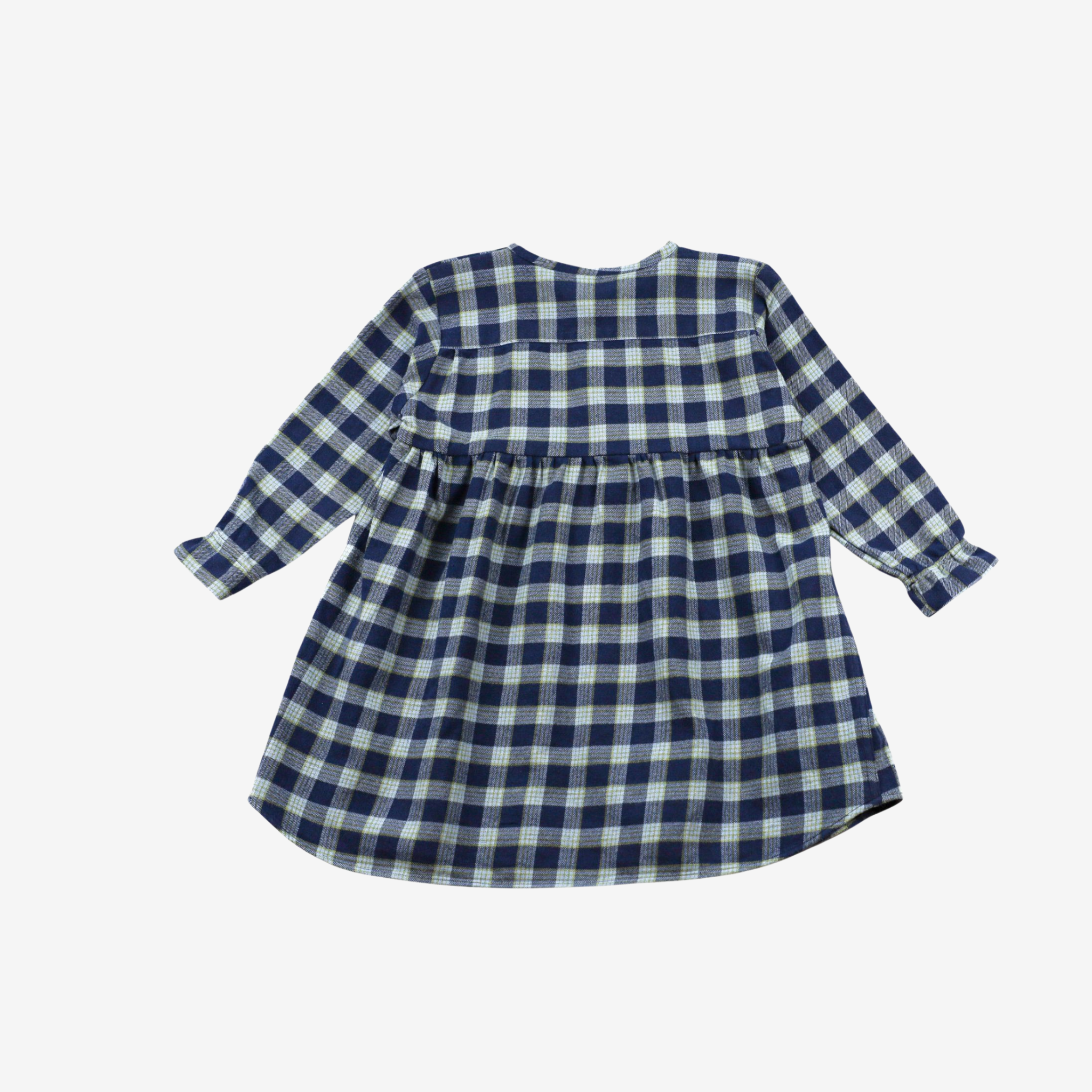 Sleeve Dress | Blue Checks | 5-6Y