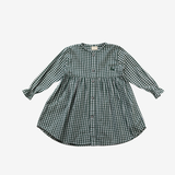 Sleeve Dress | Green Checks | 5-6Y