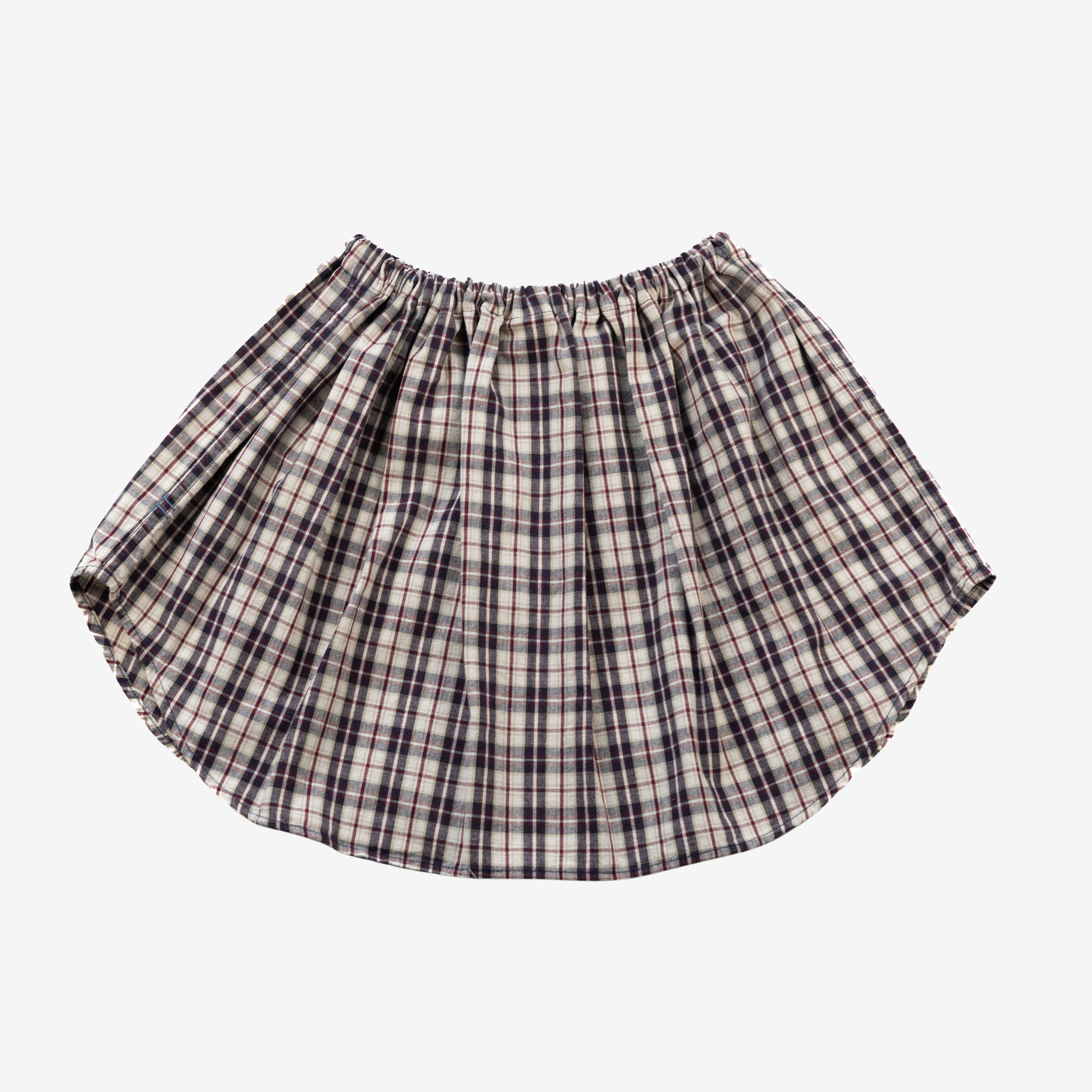Skirt | Burgundy Checks | 7-8Y