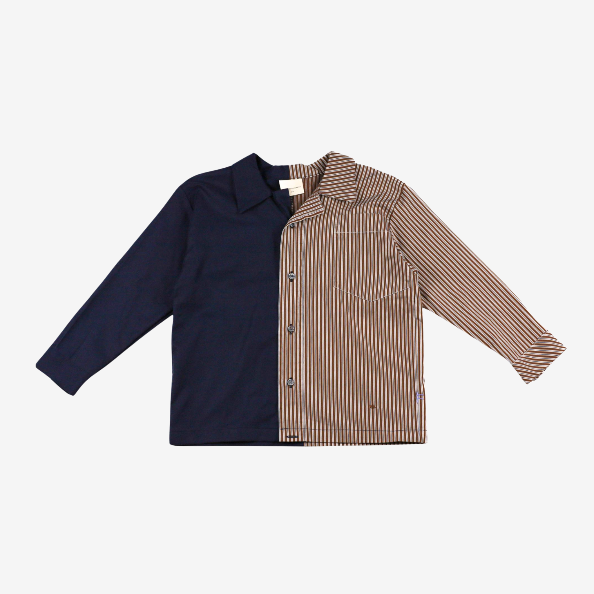 Sleeve Shirt | Blue & Brown | 5-6Y