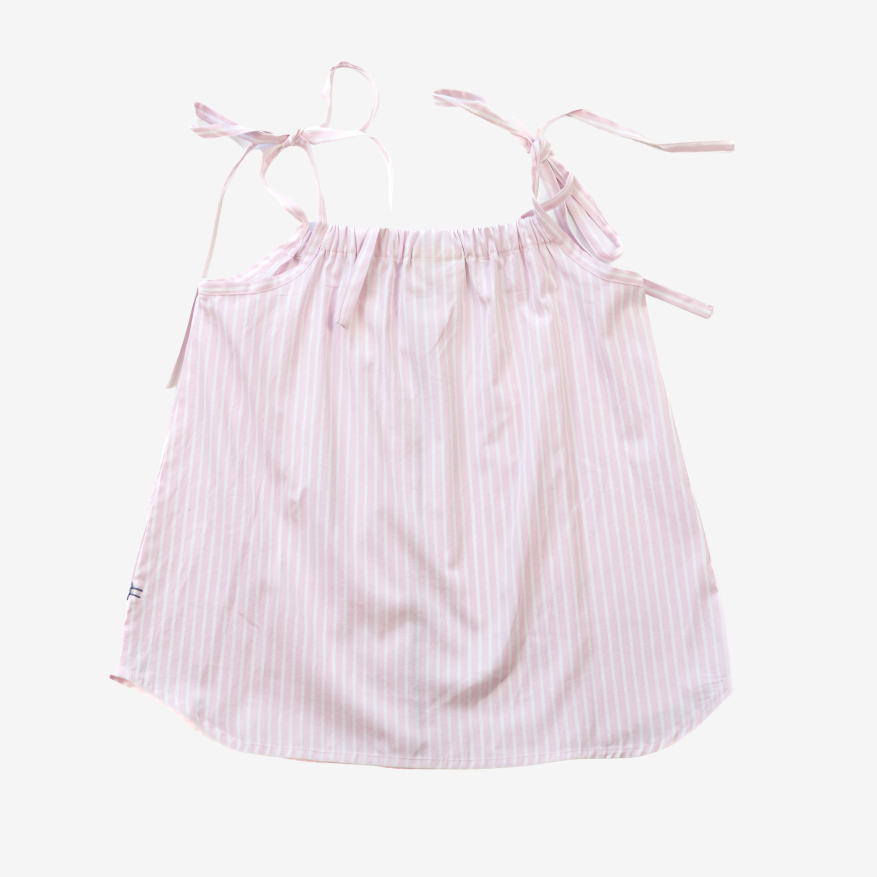 Strap Dress | Pink & White | 1-2Y