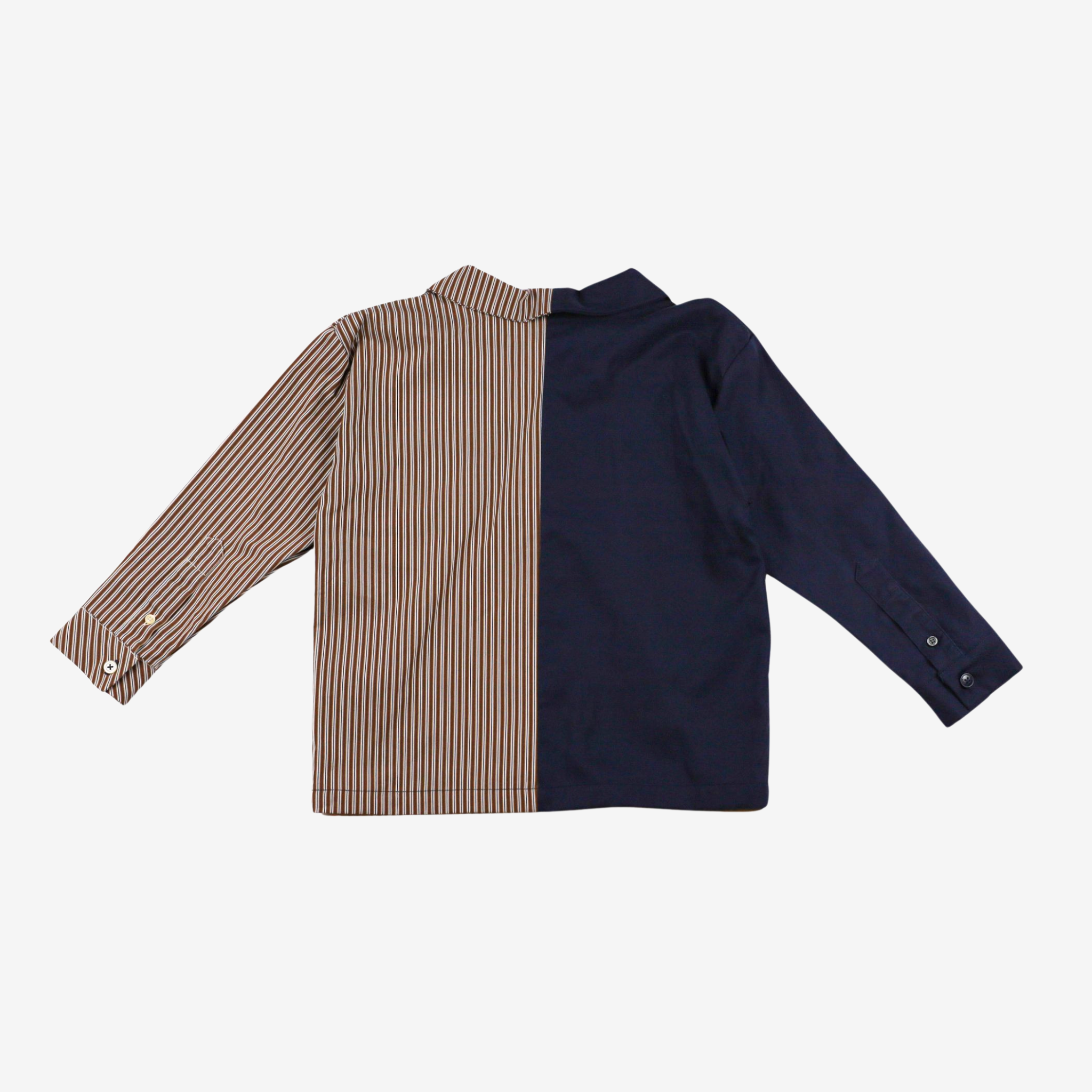 Sleeve Shirt | Blue & Brown | 5-6Y
