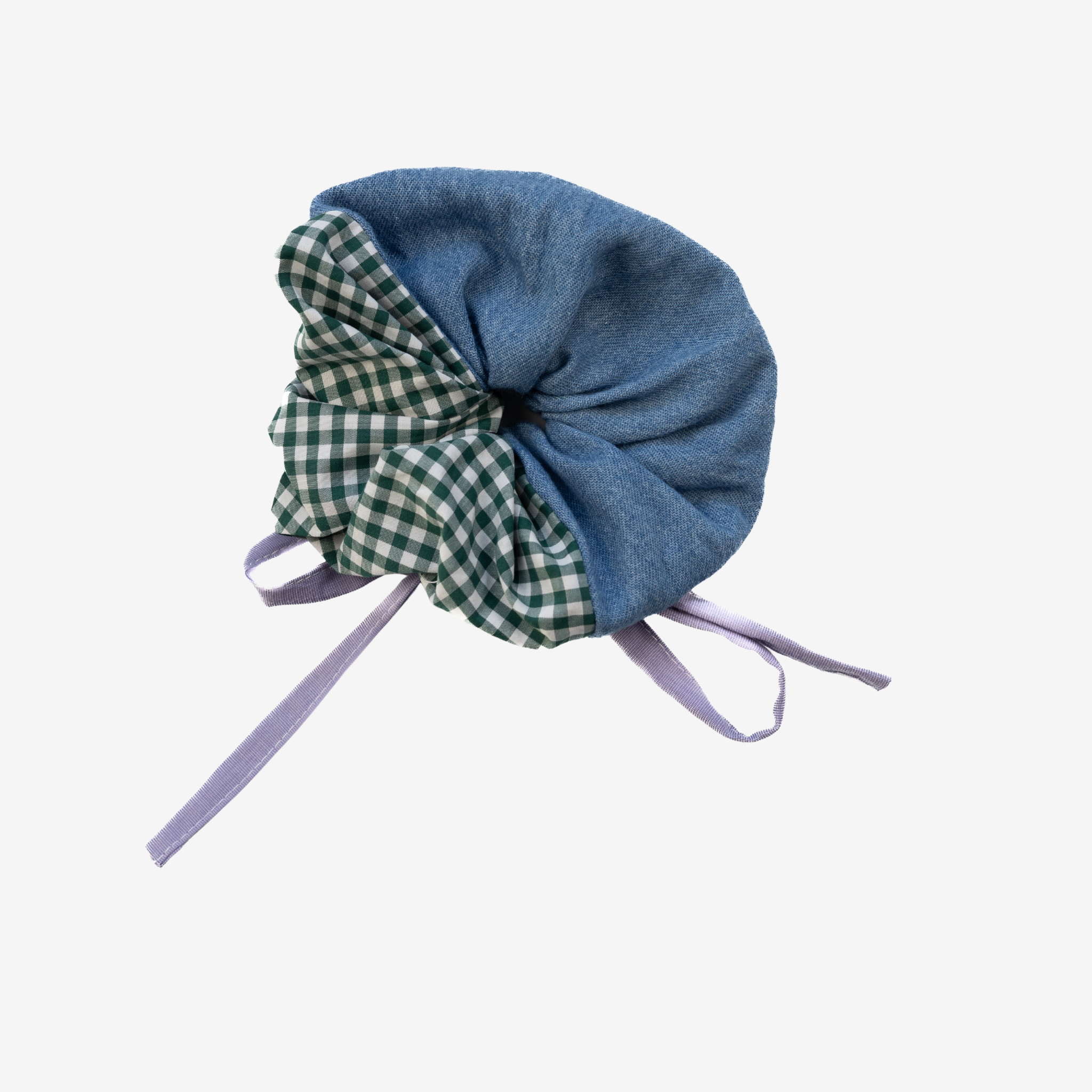 Big Scrunchie | Denim & Green