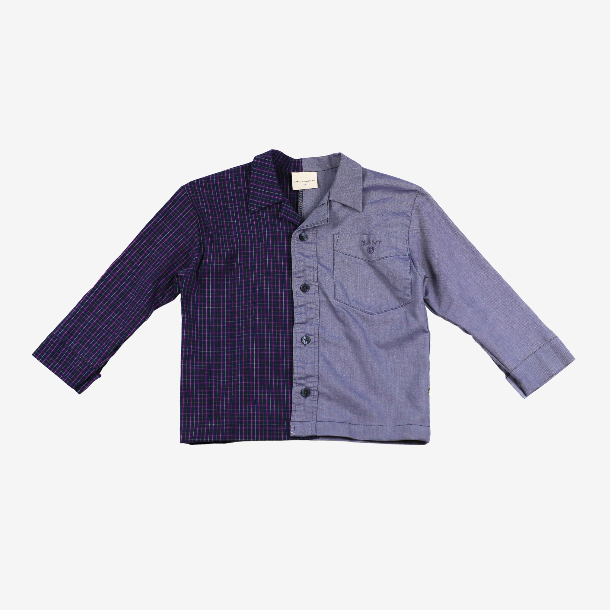 Sleeve Shirt | Grey & Lila | 1-2Y