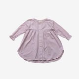Sleeve Dress | Pink & White | 1-2Y
