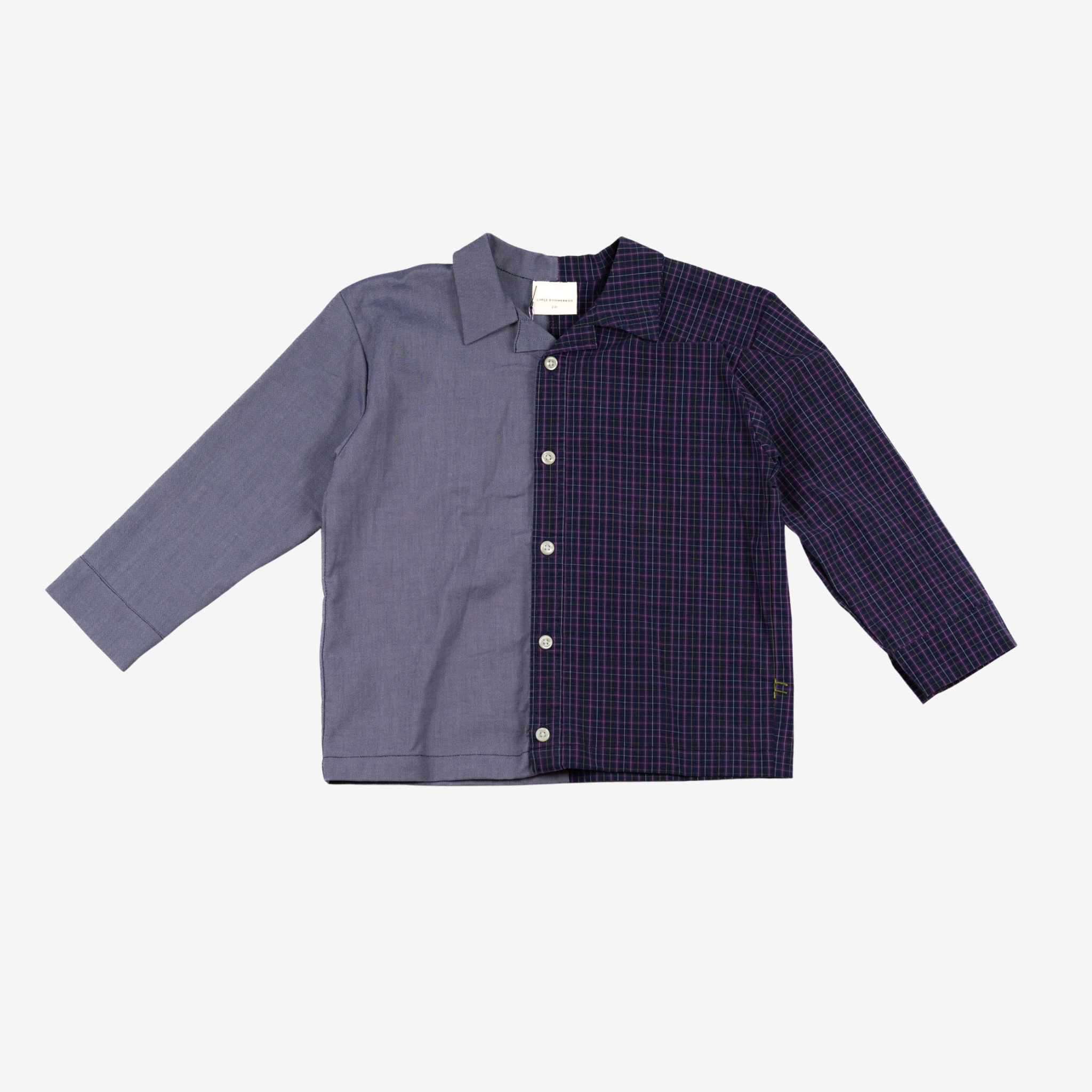 Sleeve Shirt | Grey & Lila | 2-3Y