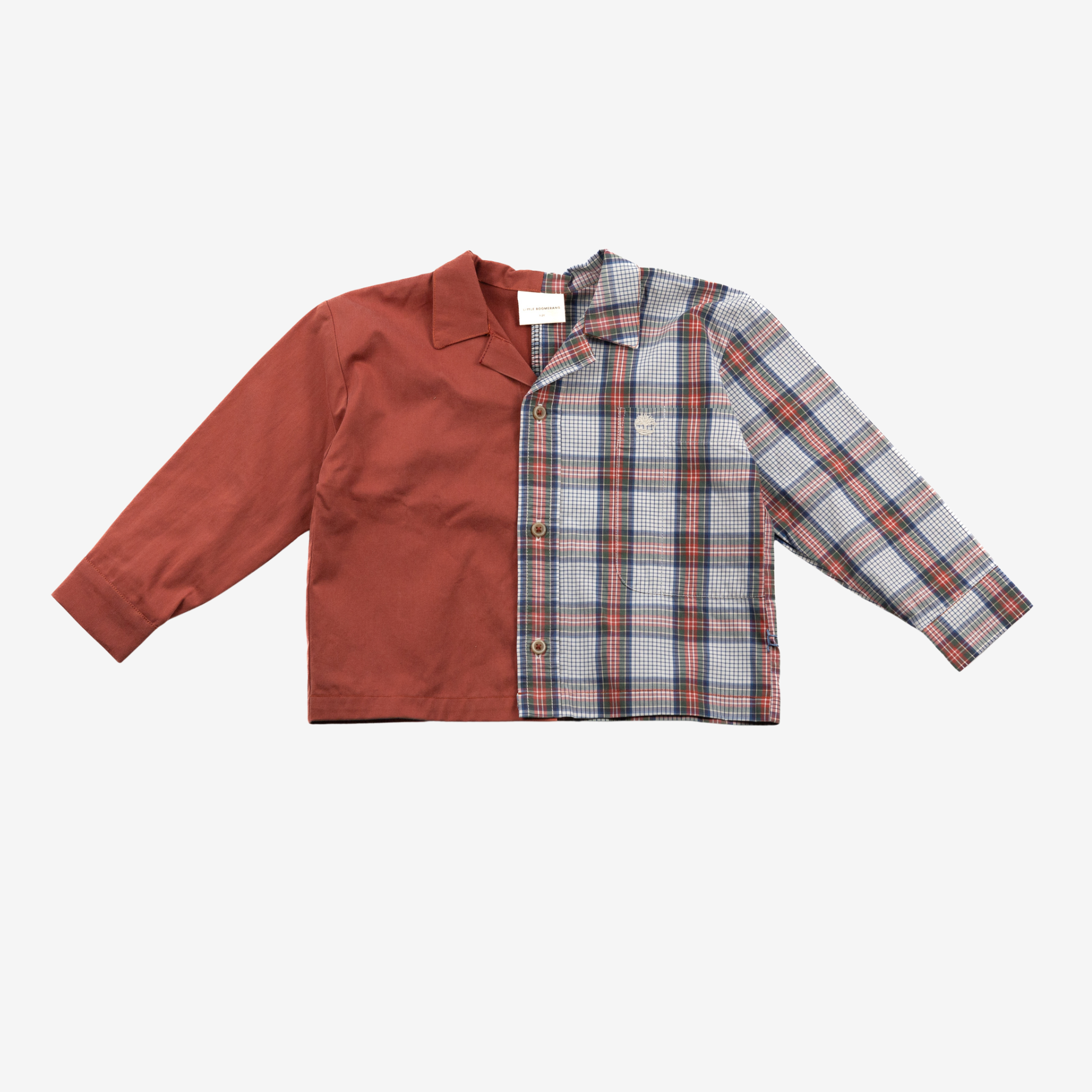 Sleeve Shirt | White & Red | 1-2Y