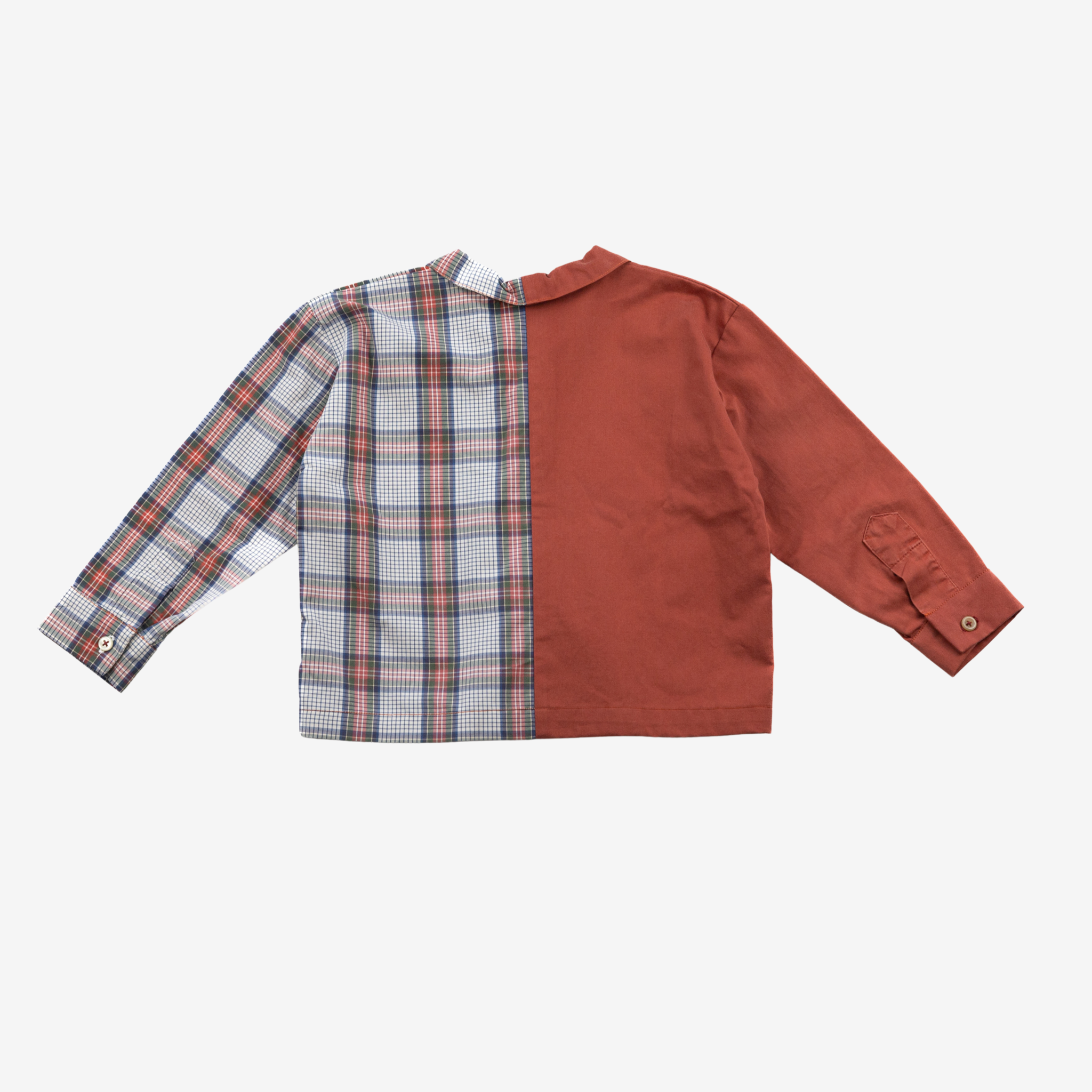 Sleeve Shirt | White & Red | 1-2Y