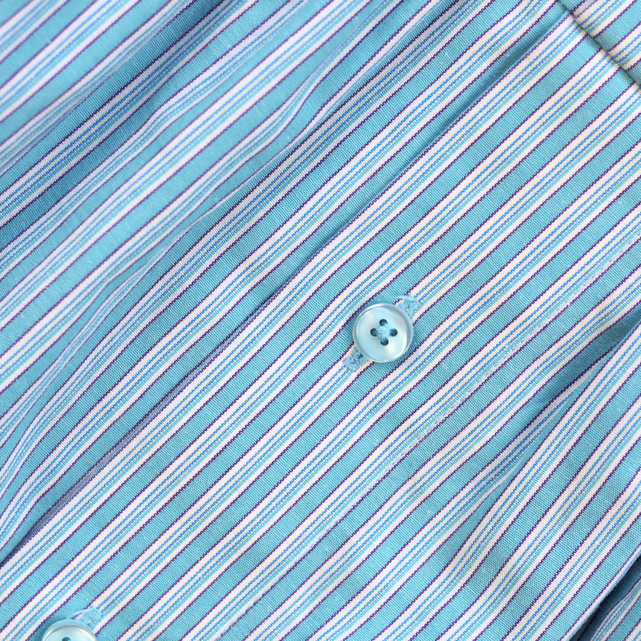 Sleeve Dress | Aqua Stripes | 2-3Y