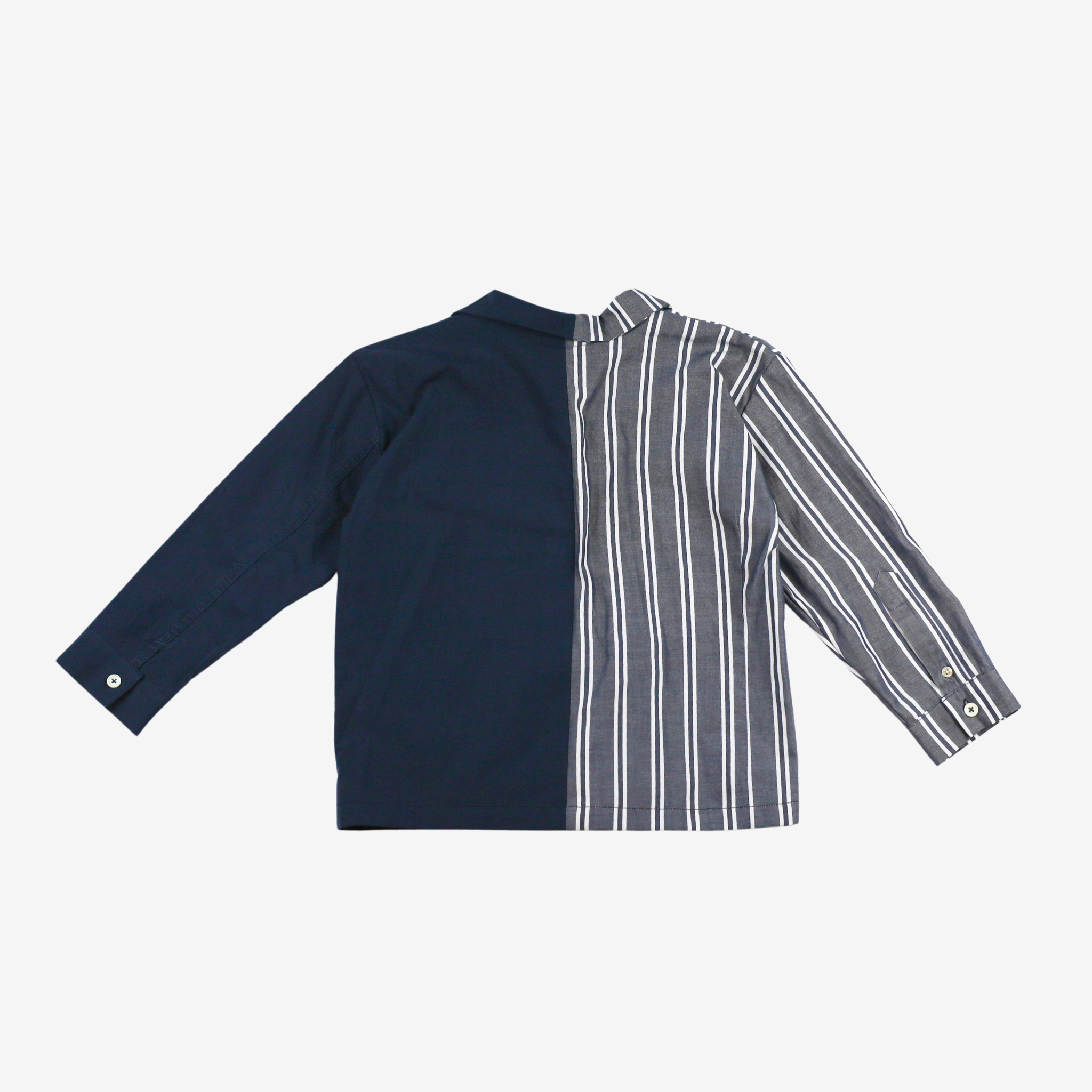 Sleeve Shirt | Blue & Stripes | 3-4Y