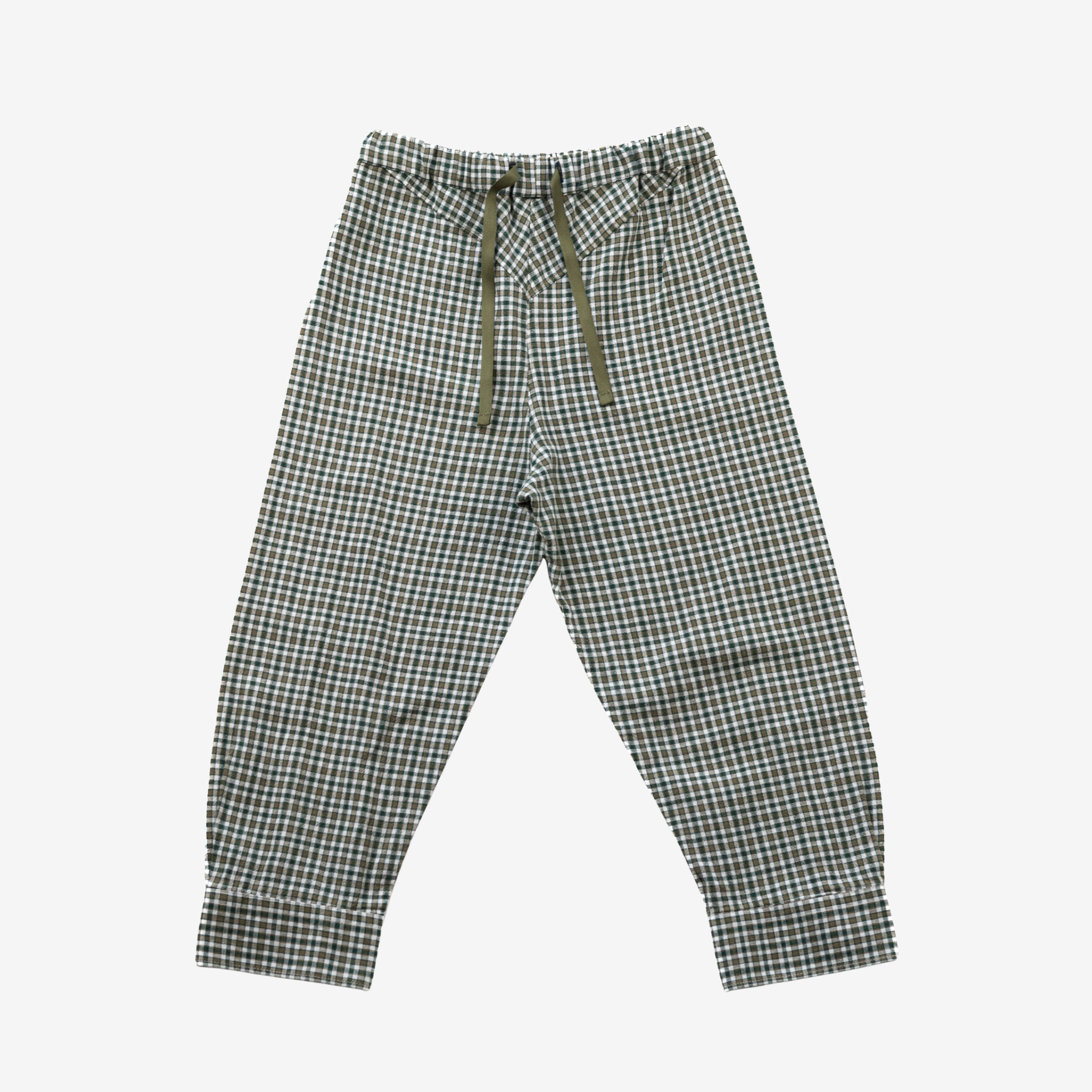 Cuff Pants | Green Checks | 5-6Y