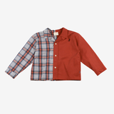 Sleeve Shirt | Red & Checks | 3-4Y