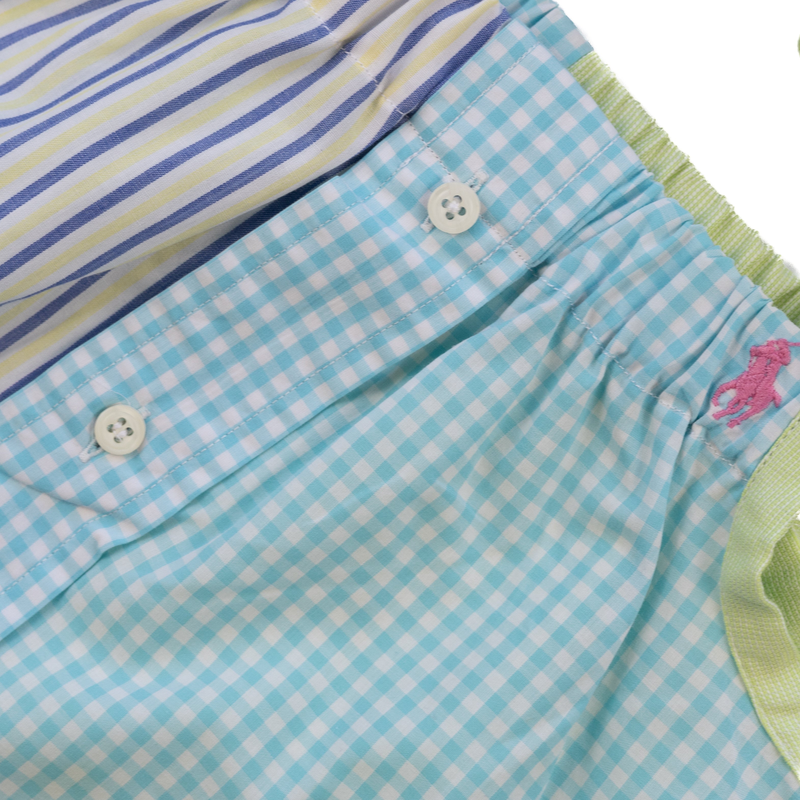 Strap Dress | Green & Blue | 1-2Y