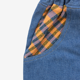 Jeans | Orange Checks | 2-3Y