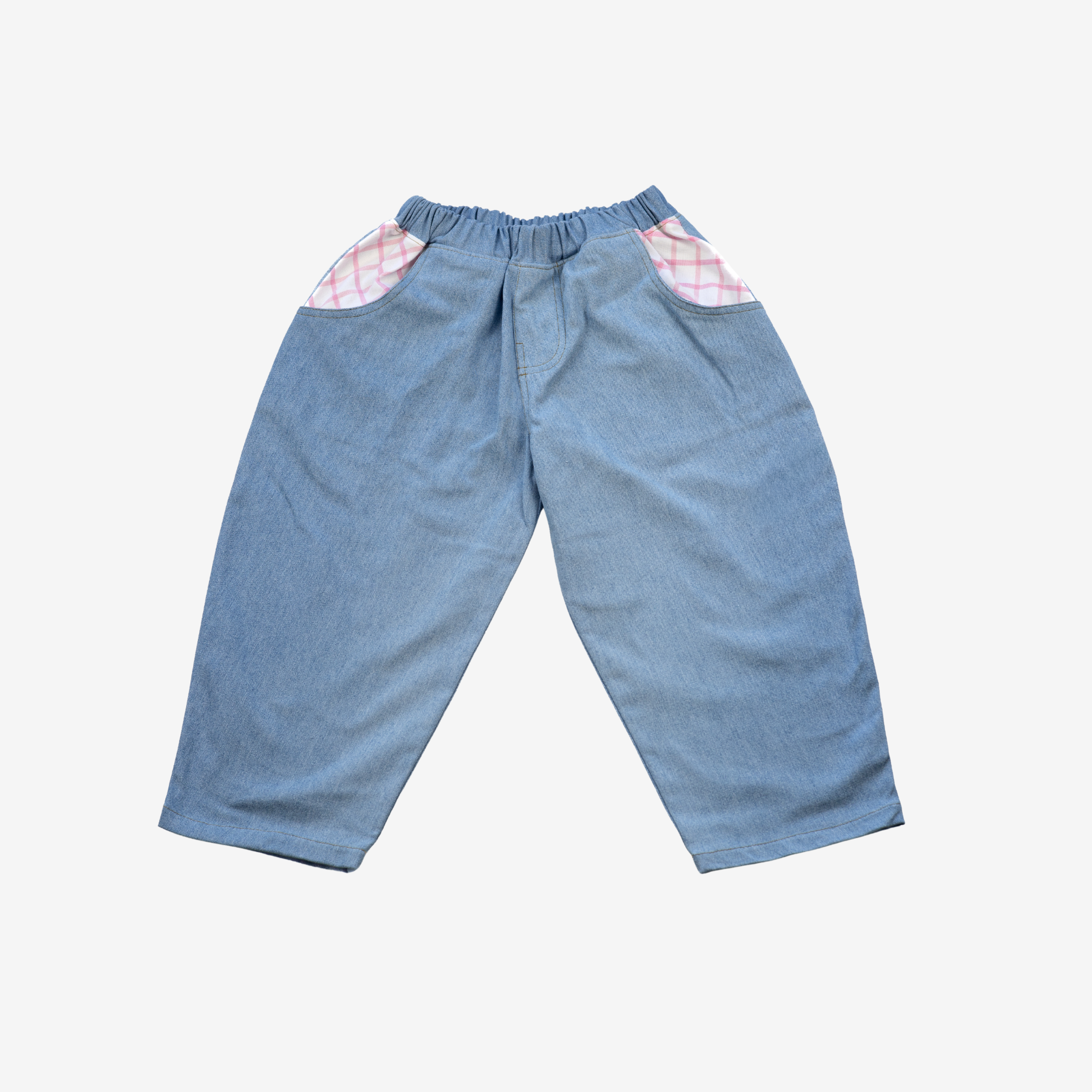 Jeans | Pink Checks | 2-3Y
