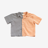 Shirt | Orange & Grey | 3-4Y