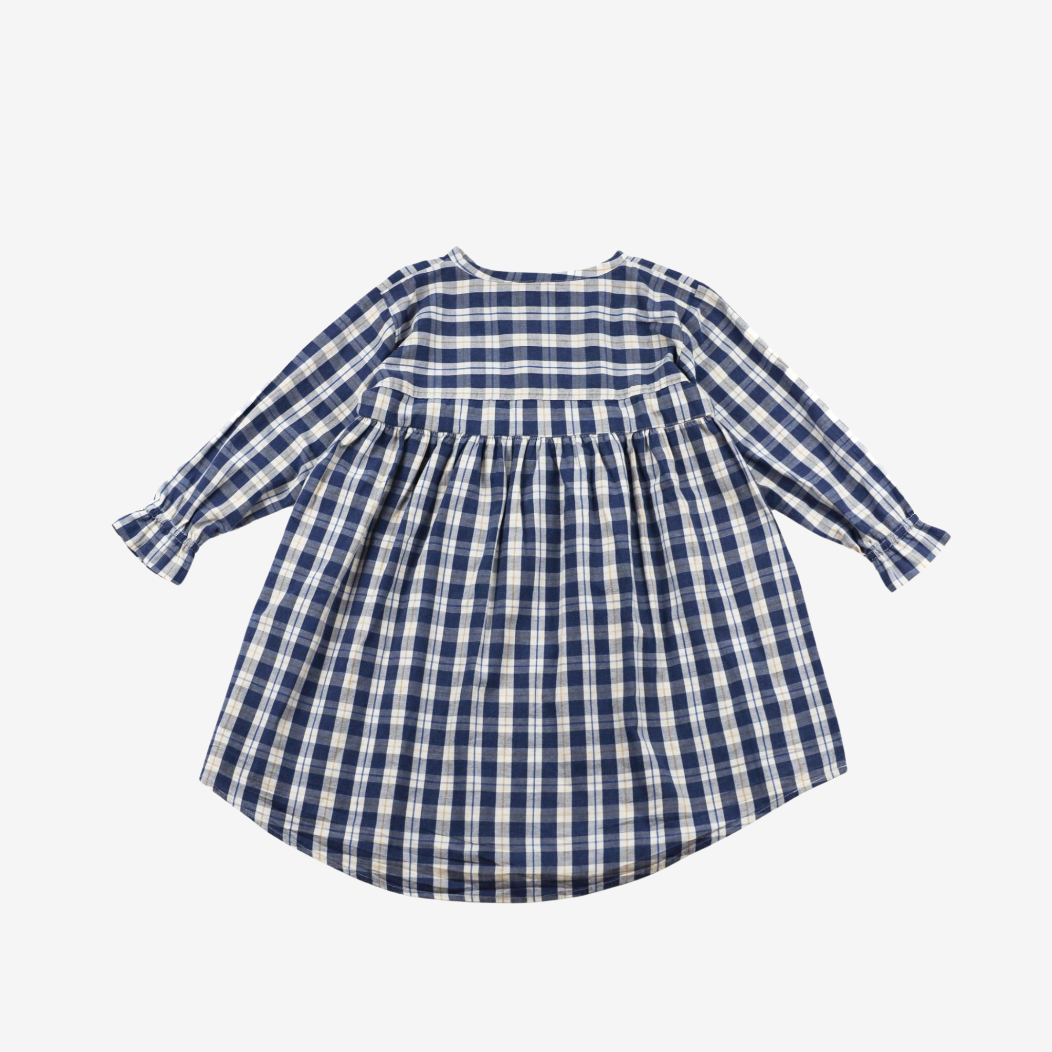 Sleeve Dress | Blue Checks | 3-4Y