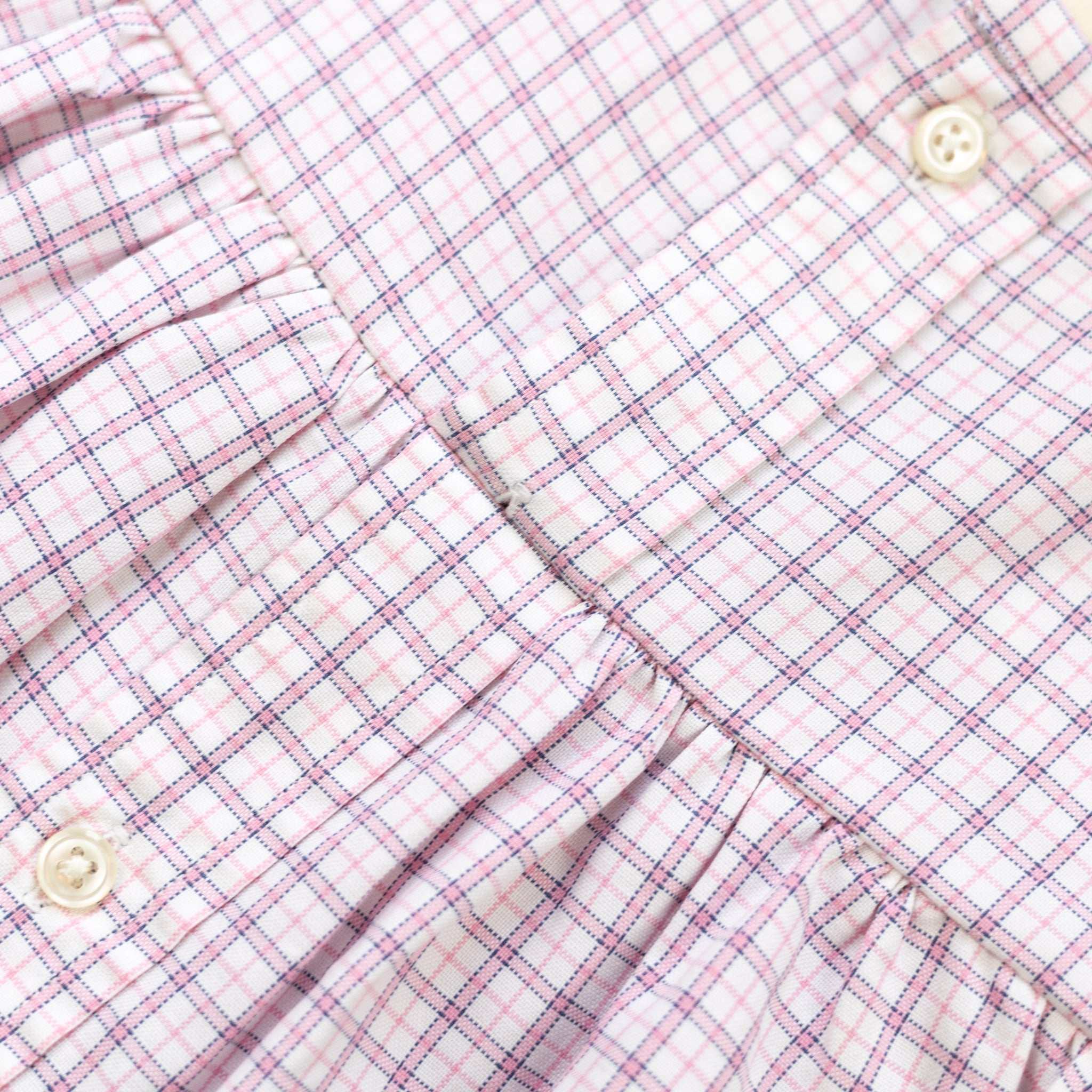 Sleeve Dress | White & Pink | 2-3Y