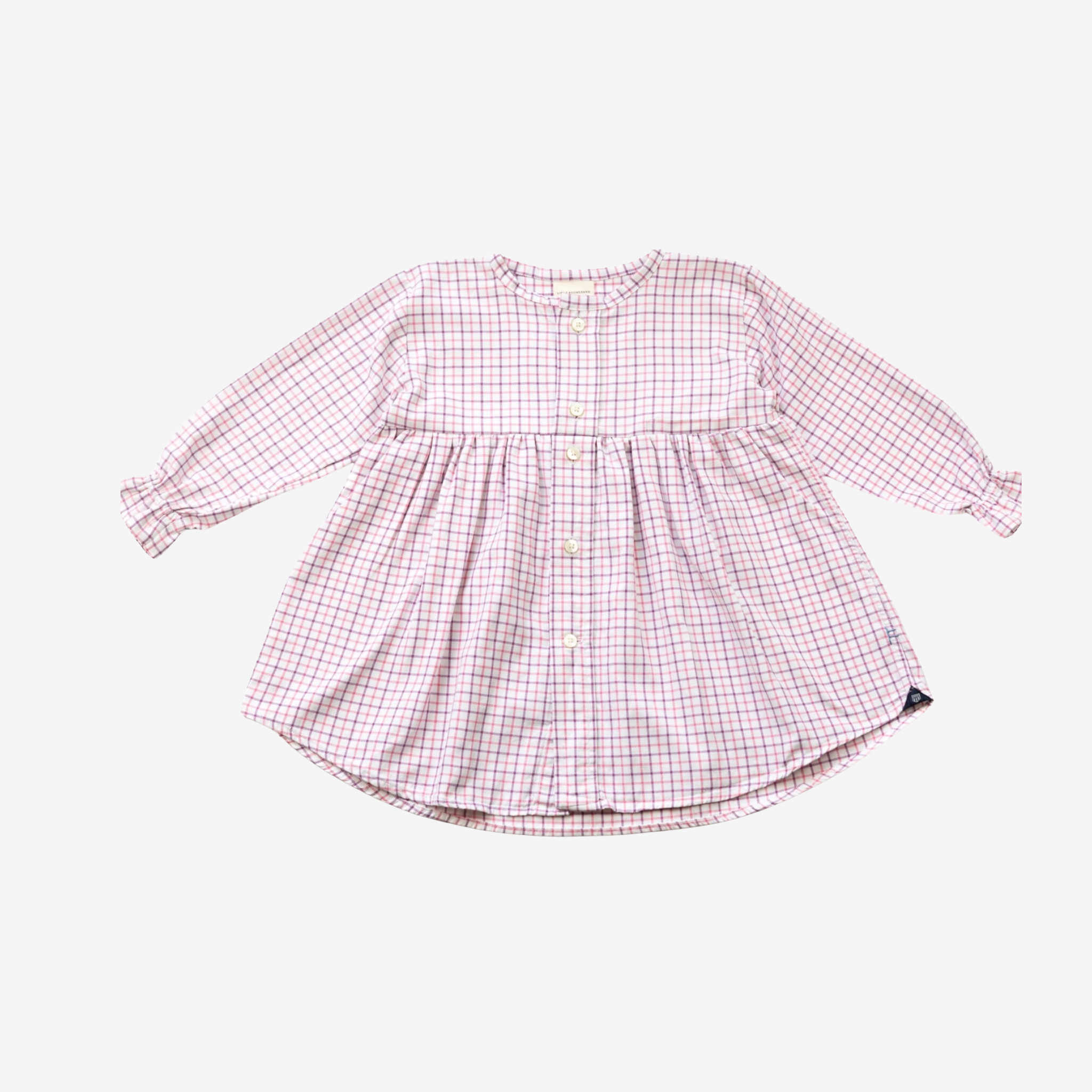 Sleeve Dress | Lila & White | 3-4Y