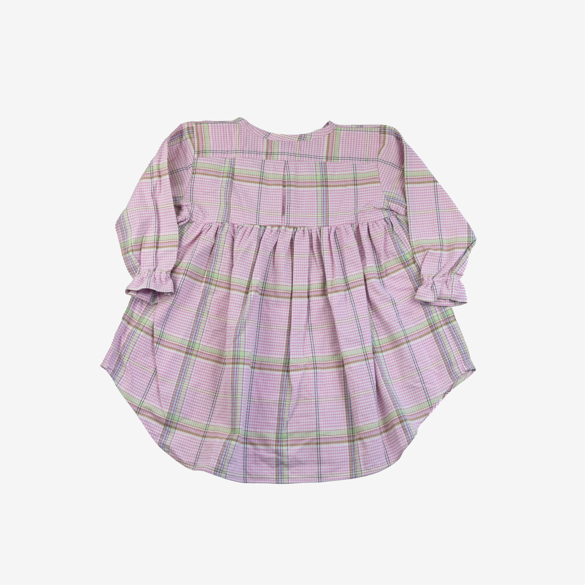 Sleeve Dress | Pink Checks | 3-4Y