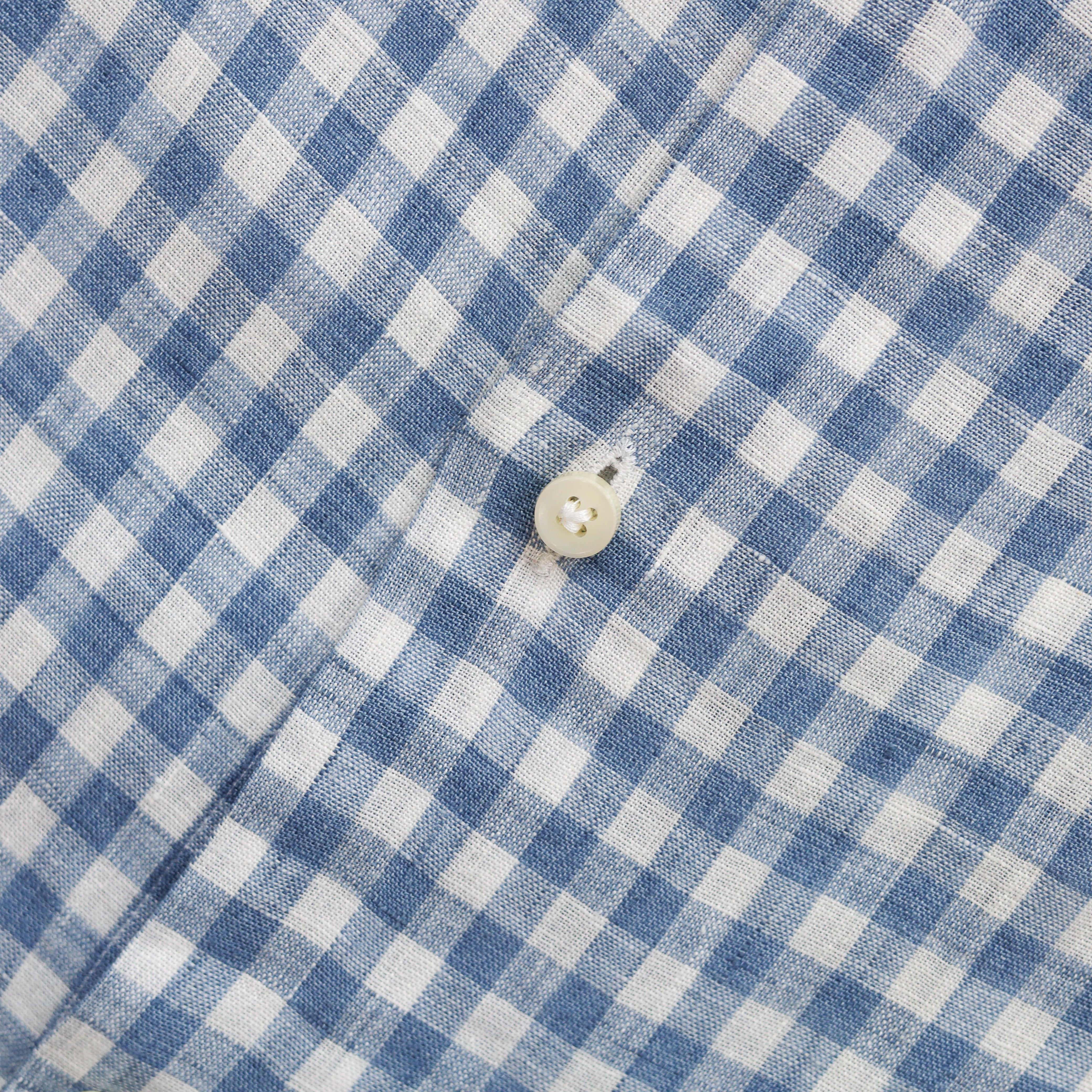 Strap Dress | Blue Linnen Checks | 5-6Y