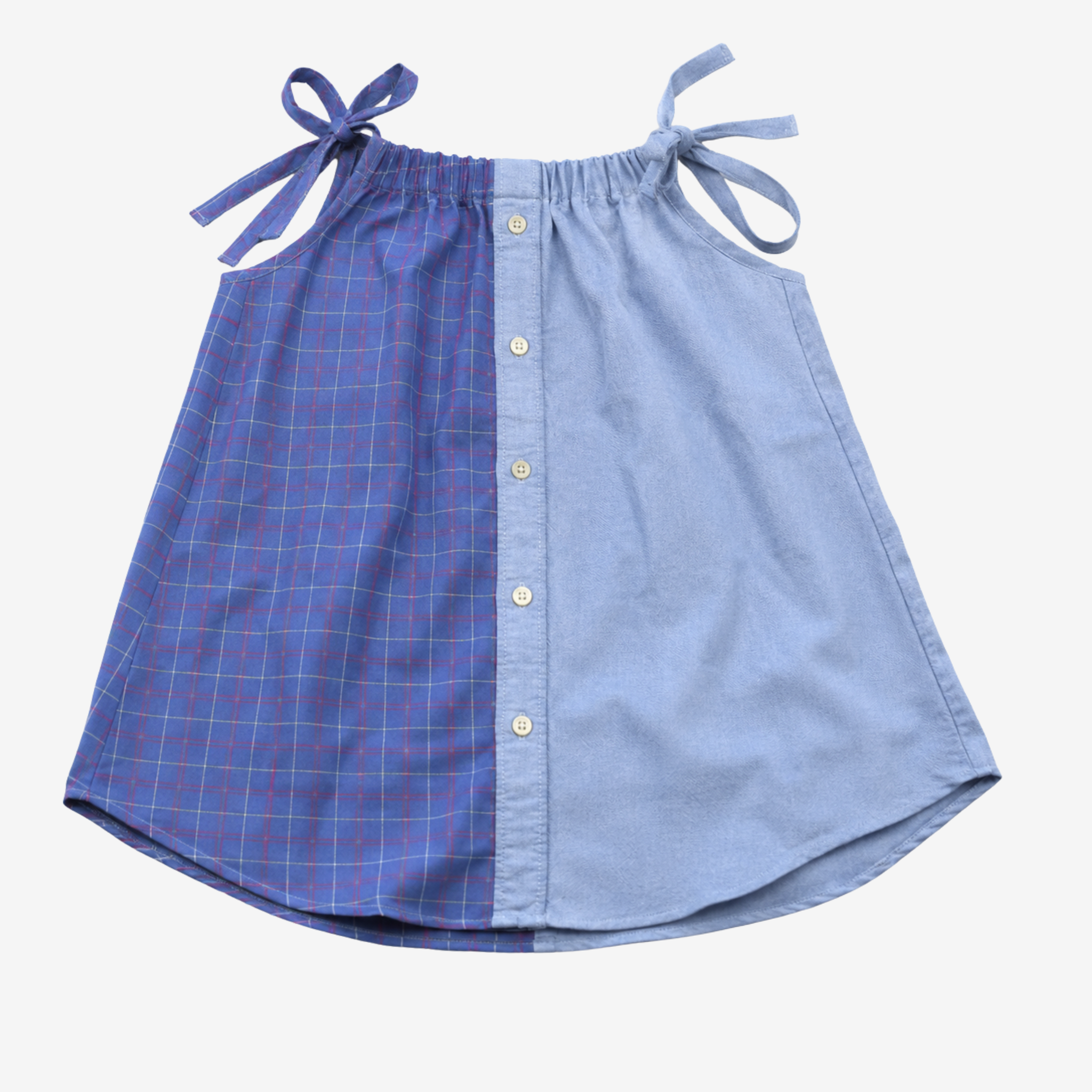 Strap Dress | Blue & Blue | 3-4Y