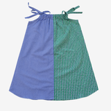 Strap Dress | Green & Blue | 7-8Y