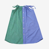 Strap Dress | Green & Blue | 7-8Y