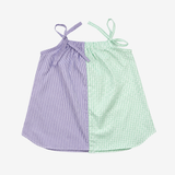 Strap Dress | Green & Lila | 1-2Y