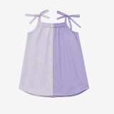 Strap Dress | Lila & White | 5-6Y