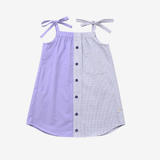 Strap Dress | Lila & White | 5-6Y