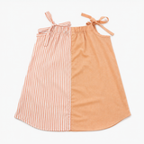 Strap Dress | Orange & White | 5-6Y
