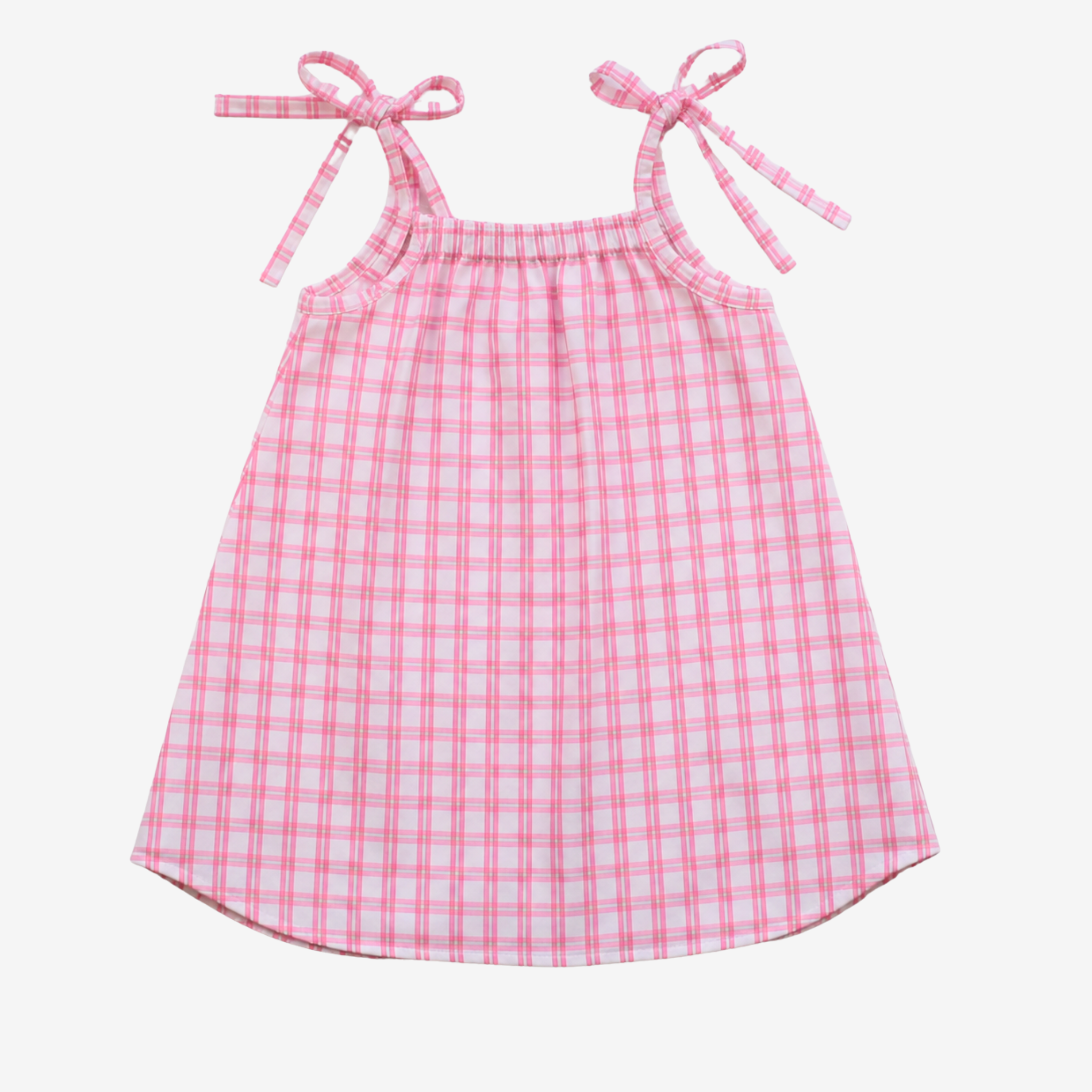 Strap Dress | Pink Checks | 3-4Y