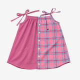Strap Dress | Pink & Blue | 5-6Y