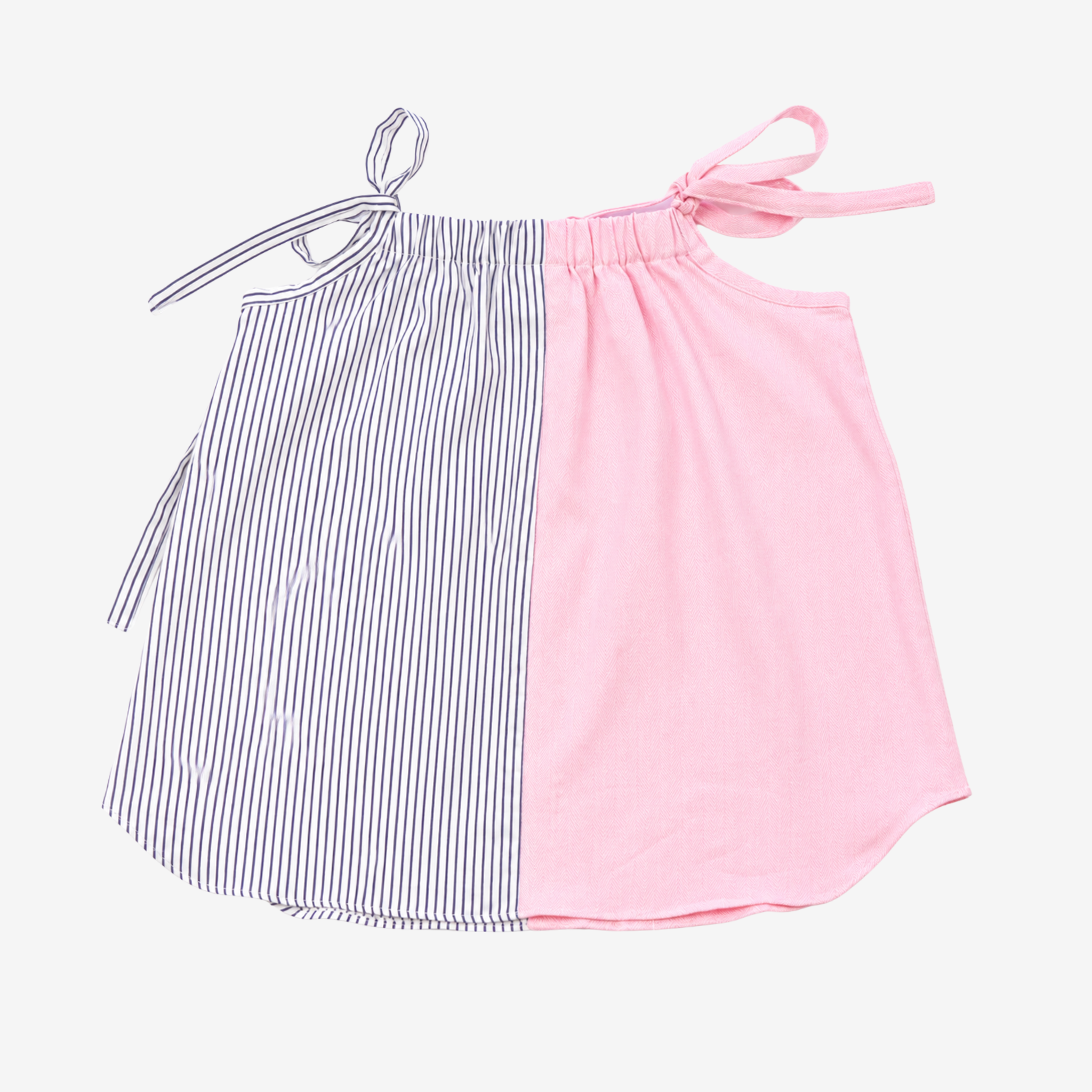 Strap Dress | Pink & White | 1-2Y