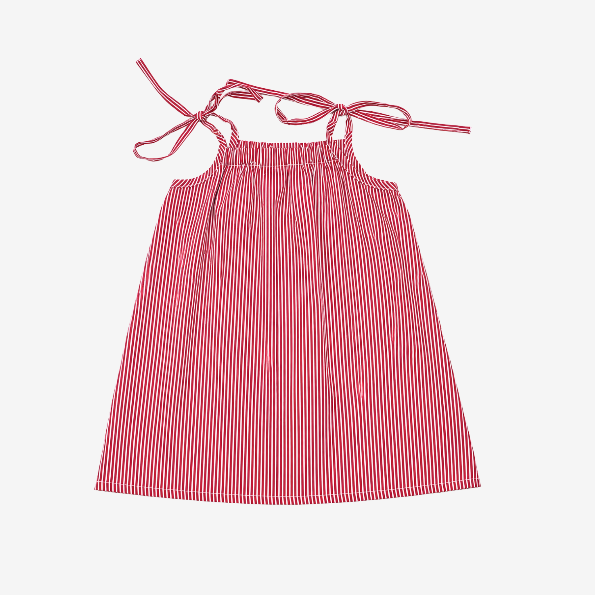 Strap Dress | Red Stripes | 7-8Y
