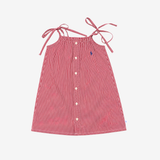 Strap Dress | Red Stripes | 7-8Y