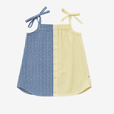Strap Dress | Yellow & Blue | 1-2Y
