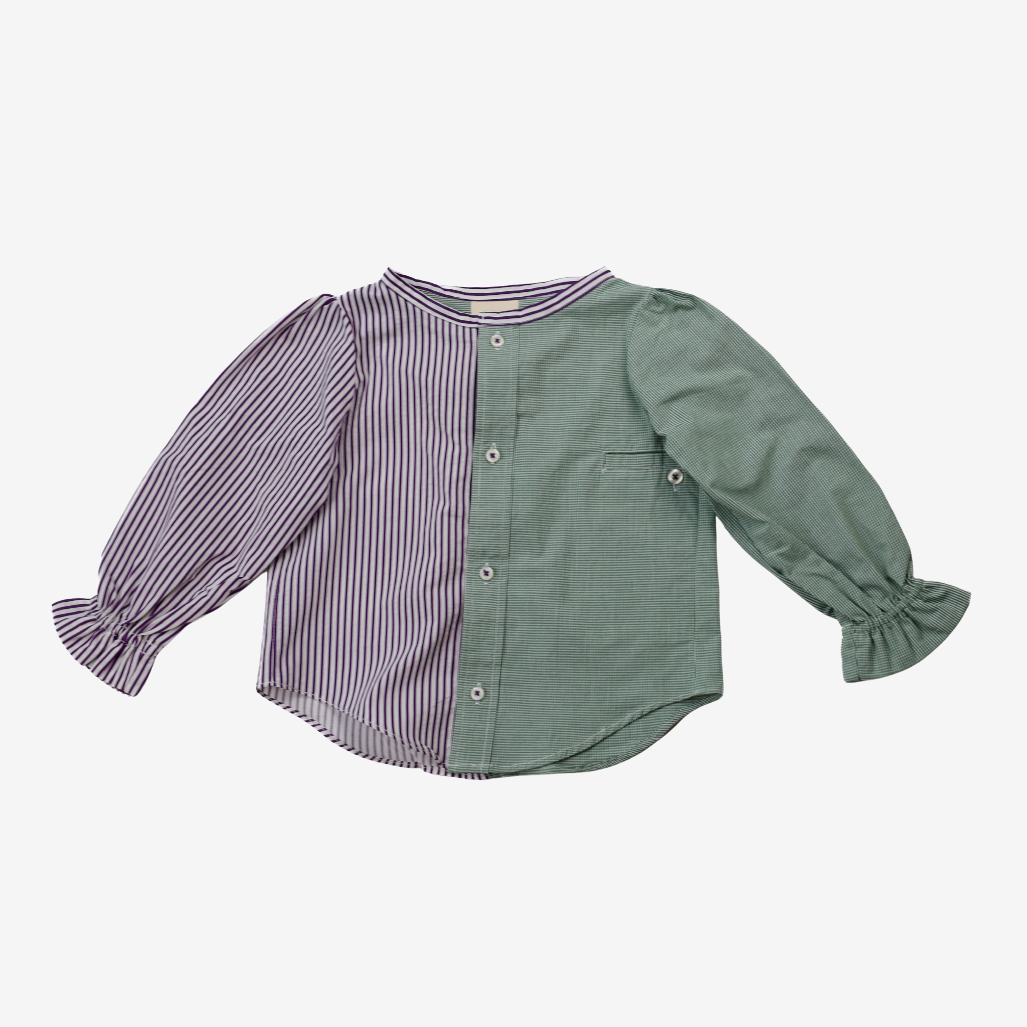 Blouse | Green & Purple | 1-2Y