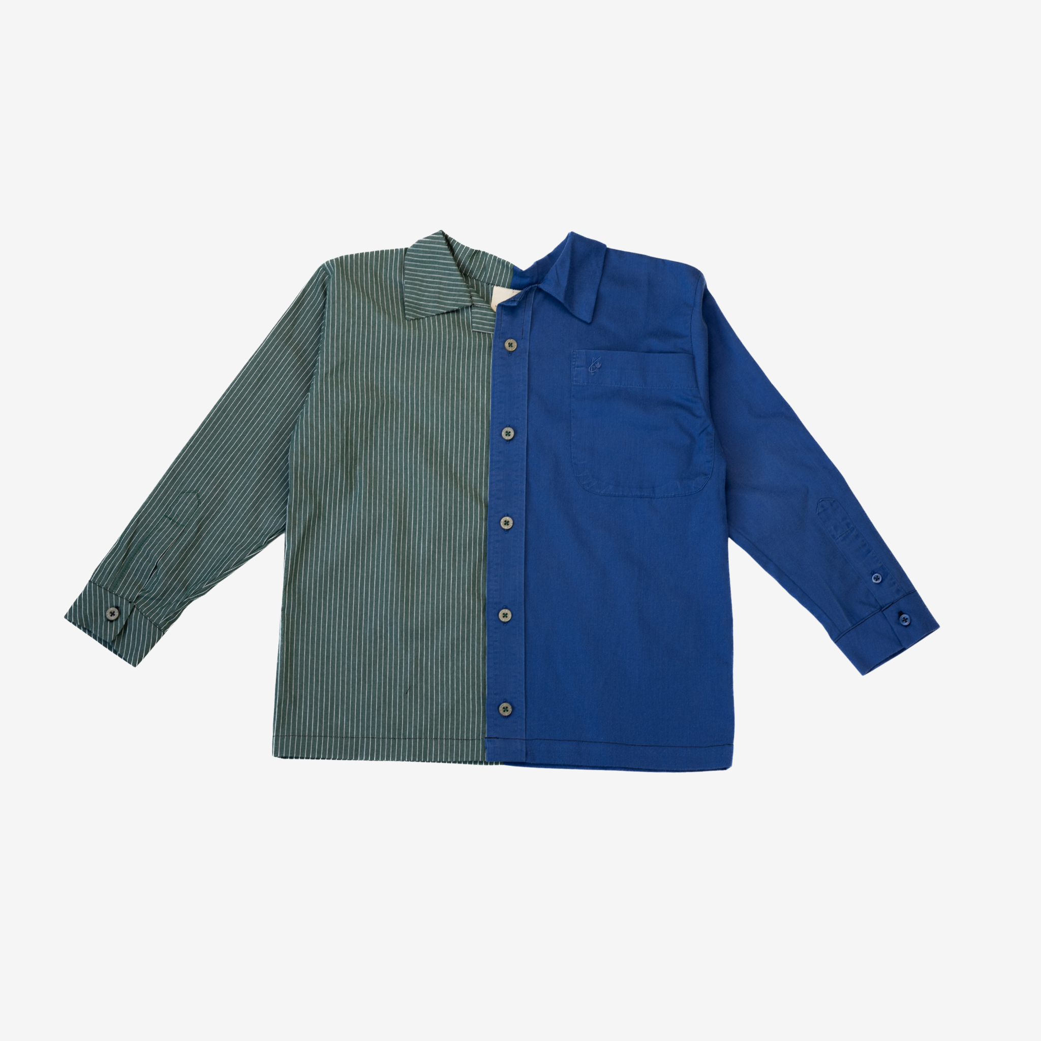 Sleeve Shirt | Blue & Green | 7-8Y