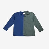 Sleeve Shirt | Green & Blue | 7-8Y