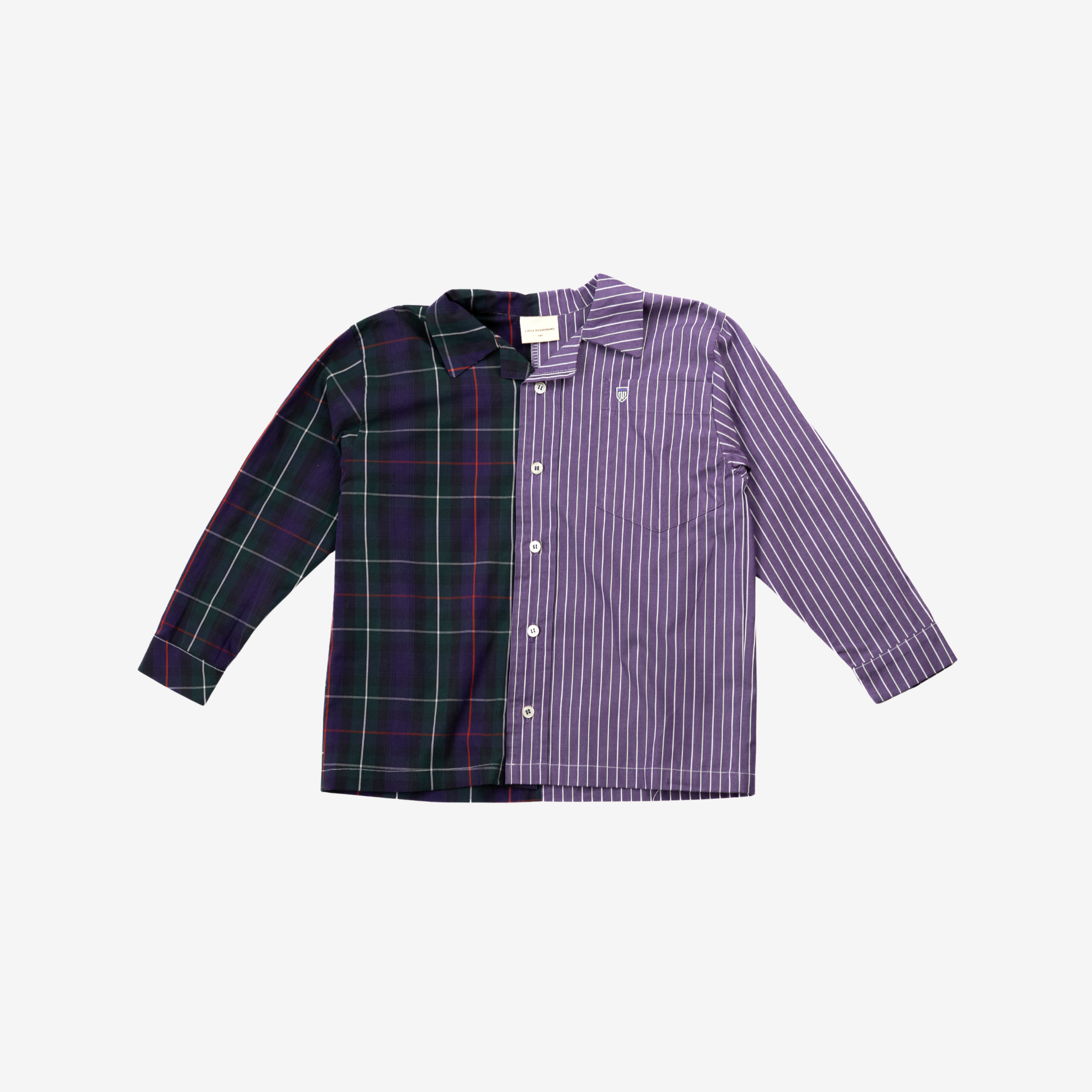 Sleeve Shirt | Green & Purple | 7-8Y