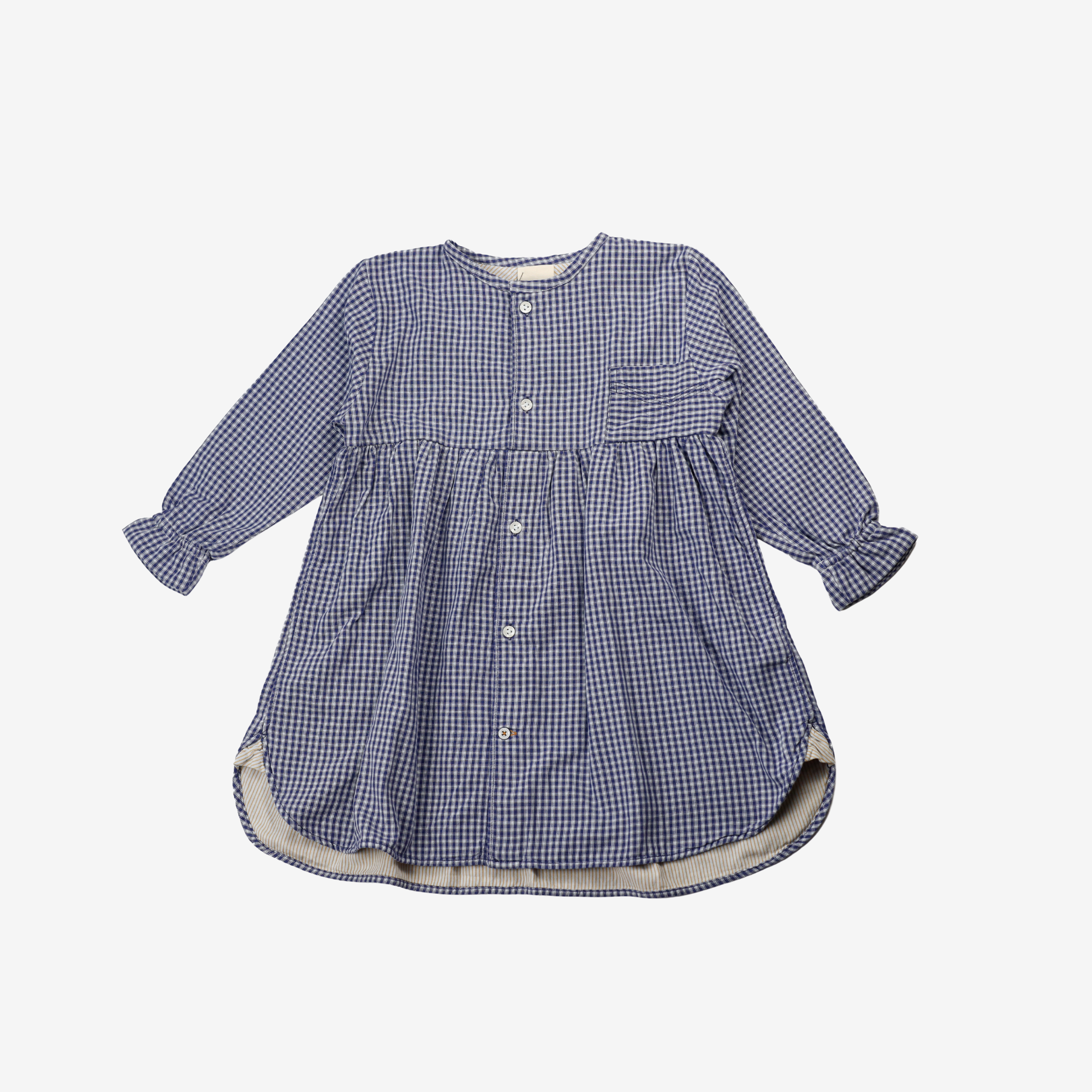Sleeve Dress | Blue Checks | 5-6Y