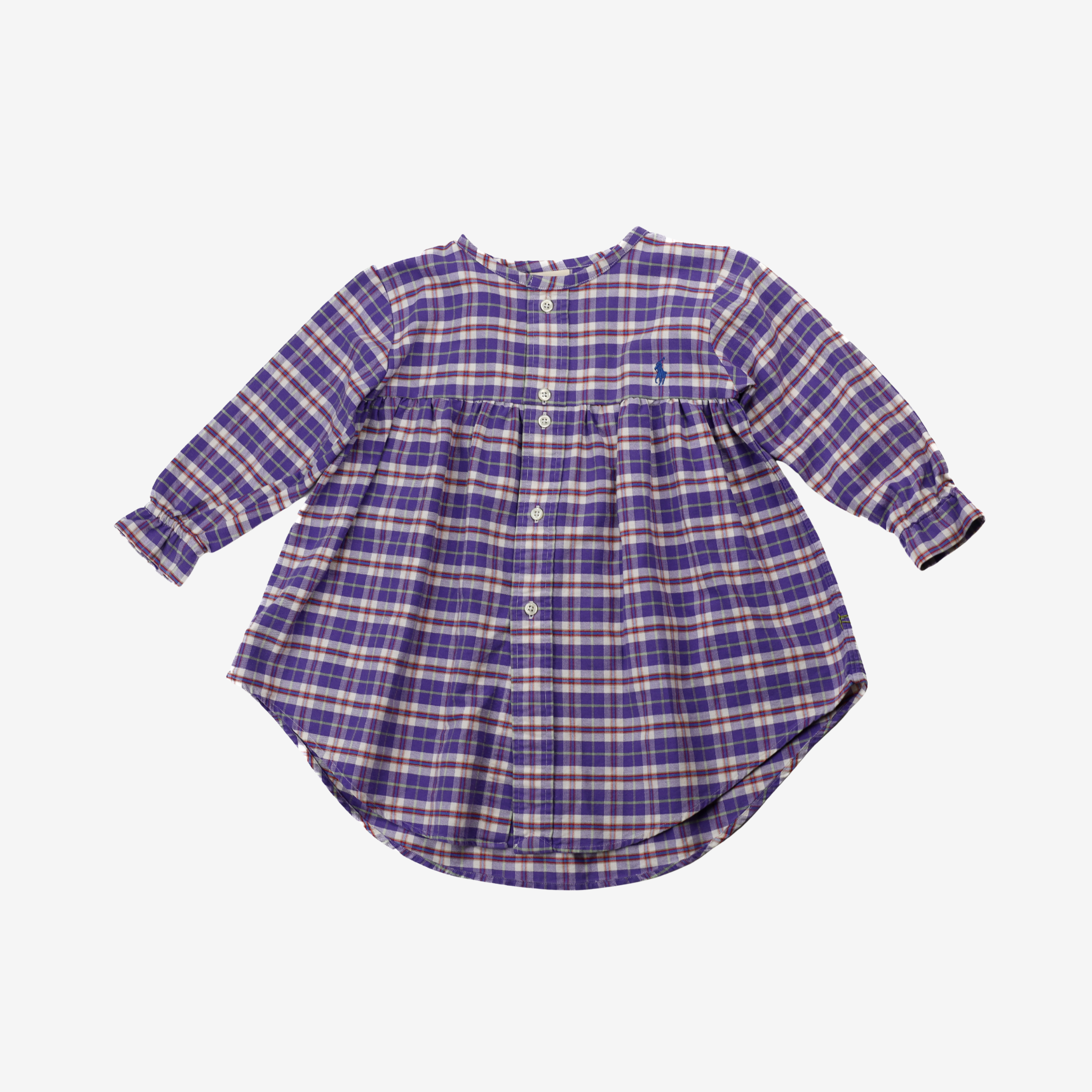 Sleeve Dress | Purple Checks | 2-3Y